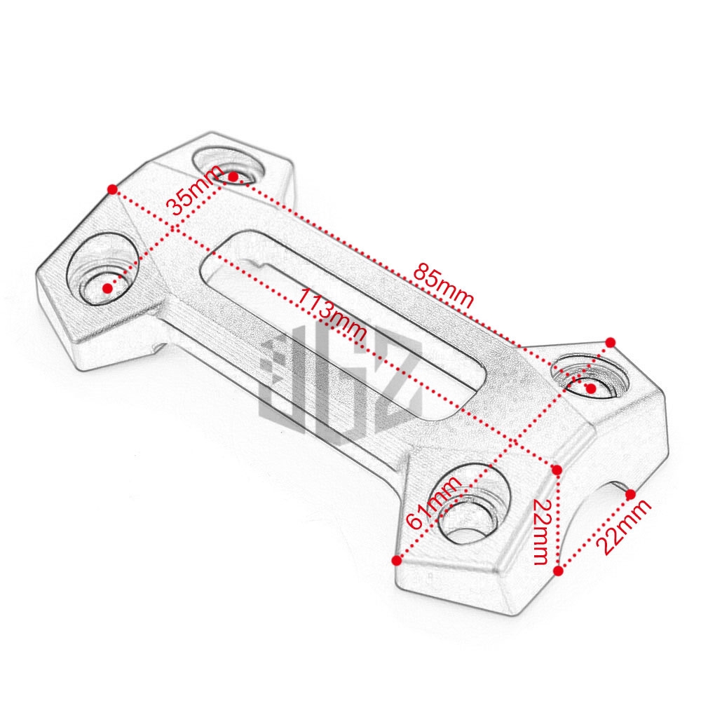 Bộ Phụ Kiện Kẹp Tay Lái Cho Xe Mô Tô Kawasaki Z250 Z300 Z800