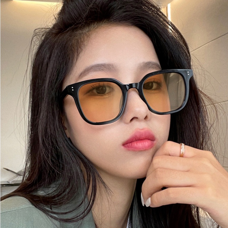 (KIQI-FASHION) COD Kính Mát Gọng Vuông Lớn Chống Tia Uv400 Thời Trang Cá Tính Cho Nam Và Nữ