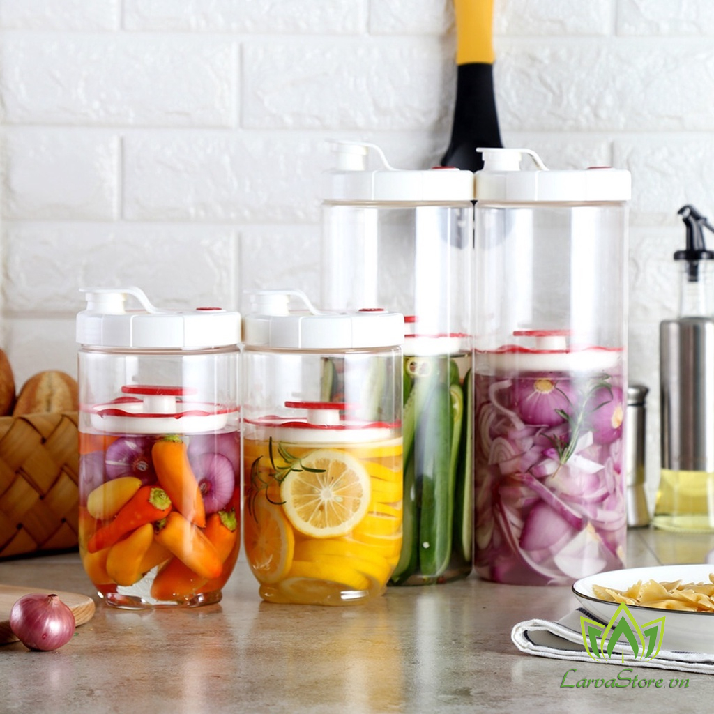 Combo 2 Hộp Muối Dưa Cà, Măng Ớt INL412 1.3 Lít Và INL413 2.1 Lít