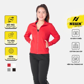 Bộ quần áo nỉ thể thao cho nữ negin dài tay chất cotton cao cấp co giãn 4 chiều, dày dặn thoáng khí bni502w