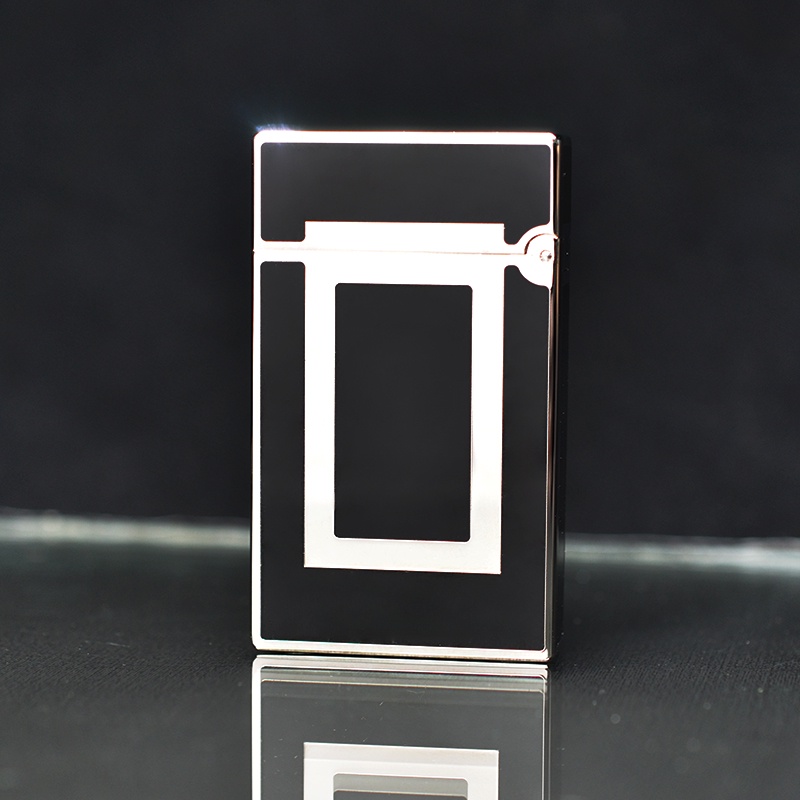 Bật l-ửa Dupont D151T-Sơn Mài Đen Ô Vuông Trắng CAO CẤP- SANG TRỌNG