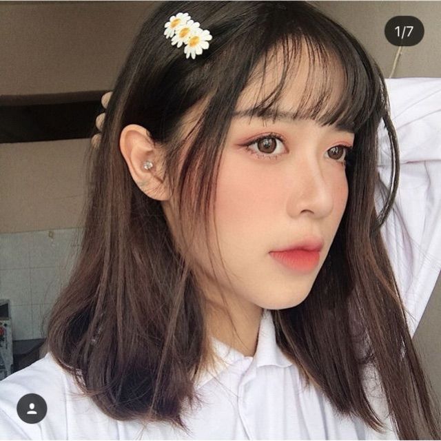 Kẹp tóc bông cúc vải