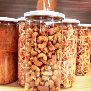 Hủ pet 500g hạt điều tỏi ớt thượng hạng