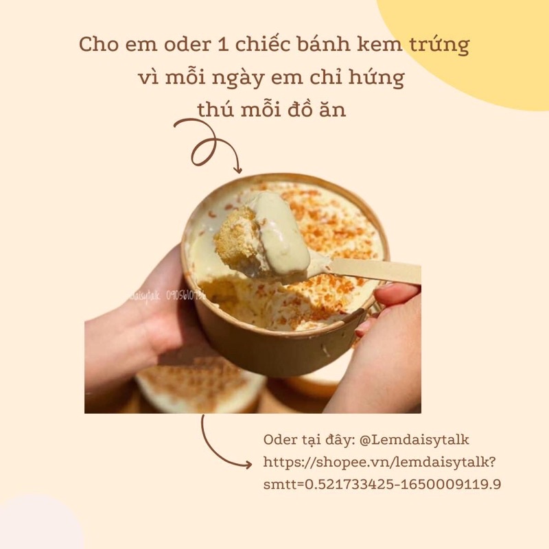 Bông lan kem trứng dừa nướng