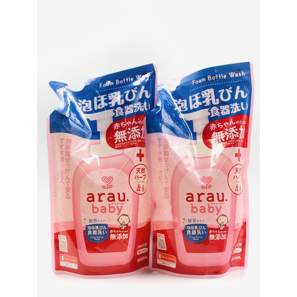 Nước Rửa Bình Sữa Arau Baby - Chai 500ml/ Túi 450ml