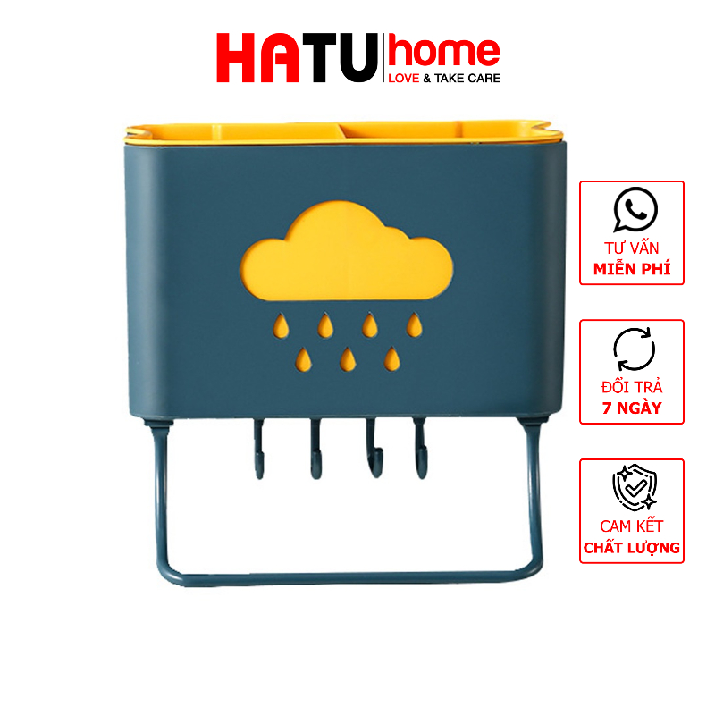 Hộp Đựng Đũa Ống Đũa Treo Tường, Nhựa Chắc Chắn, Tiện Dụng. Tặng Kèm Miếng Dán - CH24