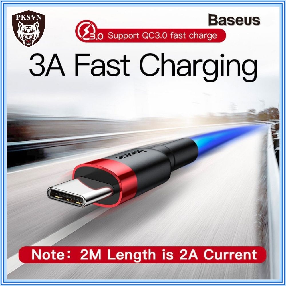 Dây sạc nhanh Type C chính hãng Baseus cafule hỗ trợ sạc nhanh Quick Chagre 3.0 18w Cho Samsung, Xiaomi, Oppo - BH 12T