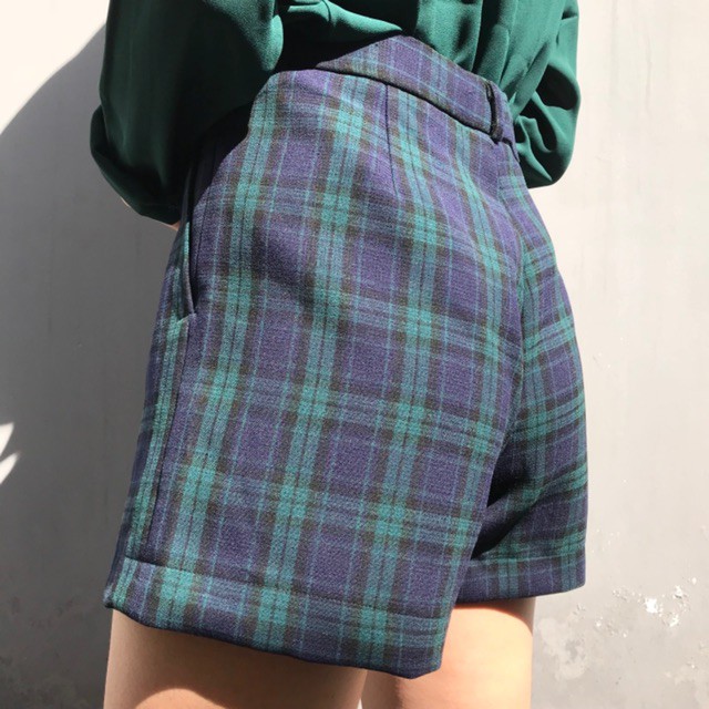 QUẦN ĐÙI NỮ SỌC CARO| QUẦN SHORT NỮ SỌC
