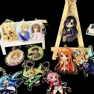 Tmdbyx Anime Sword Art Online Kirito Asuna Two Sided Acrylic Keyring Keychain