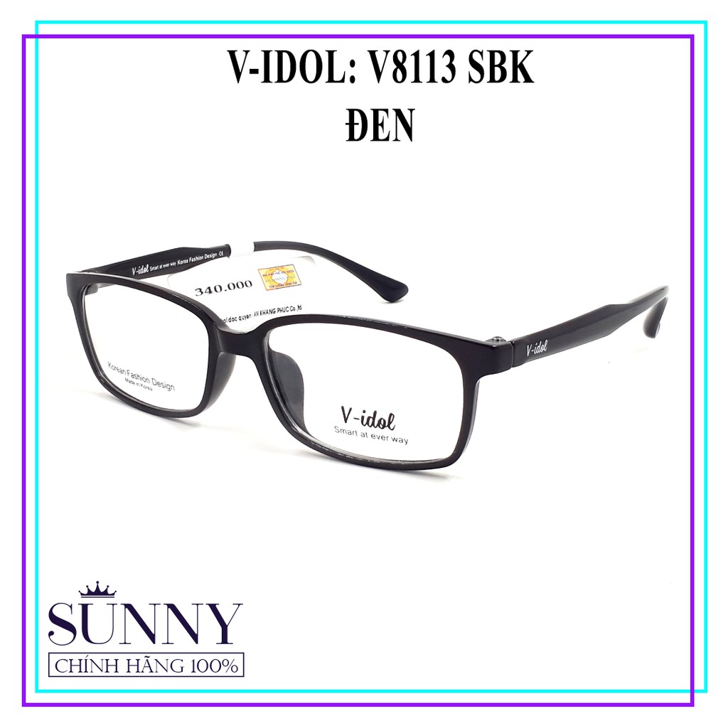 Gọng kính chính hãng V-idol V8113 màu sắc thời trang, thiết kế dễ đeo bảo vệ mắt