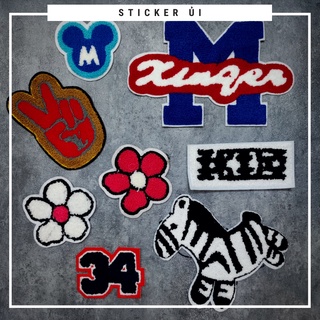 Sticker ủi áo Cao cấp - CÓ SẴN KEO ỦI - sticker vải dùng làm miếng vá áo, phụ kiện trang trí quần áo, balo, giày, nón