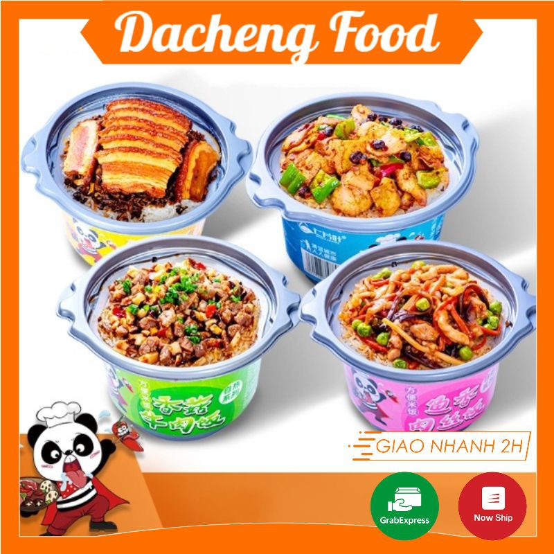 Cơm Tự Sôi Gấu Trúc Trùng Khánh Ăn Liền, Đồ ăn vặt nội địa, 4 Vị Tự Chọn Thơm Ngon 1 hộp 280g | Dacheng Food