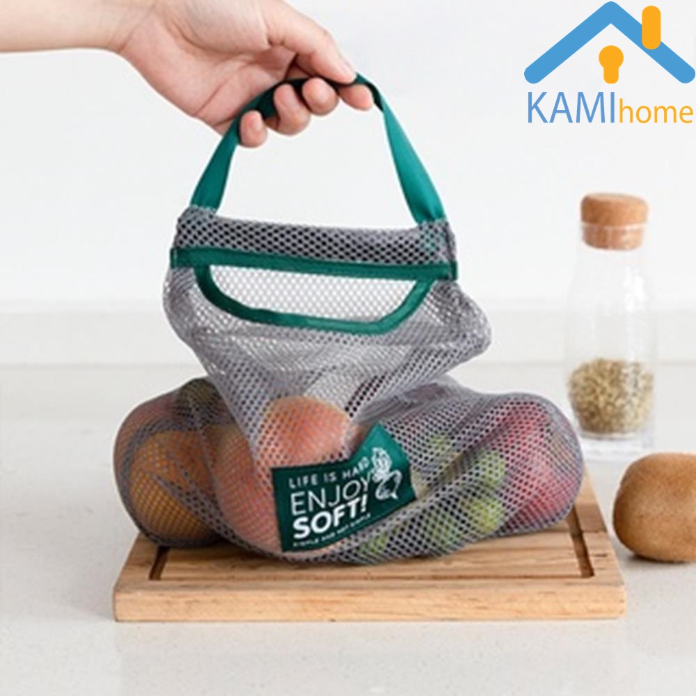 Túi giỏ lưới treo đựng đồ khô hành tỏi khoai...cỡ 30x40cm KM20074