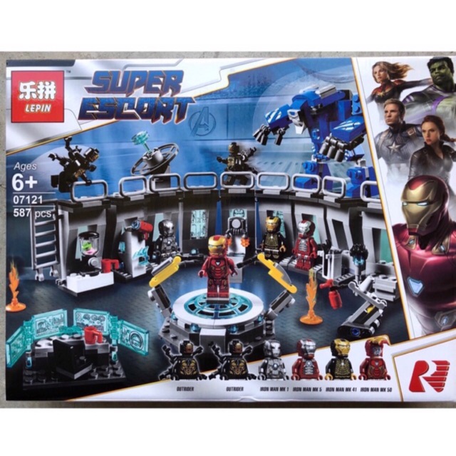 Đồ chơi xếp hình super hero avenger marvel 4 end game lepin 07121/ sy 1332 phòng lap Iron man