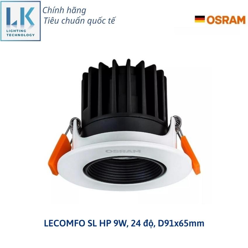 Đèn Led tròn âm trần thương hiệu OSRAM công suất 9W, D91x65mm, LECOMFO SL HP 9W, ánh sáng vàng 3000K, bảo hành 12 tháng