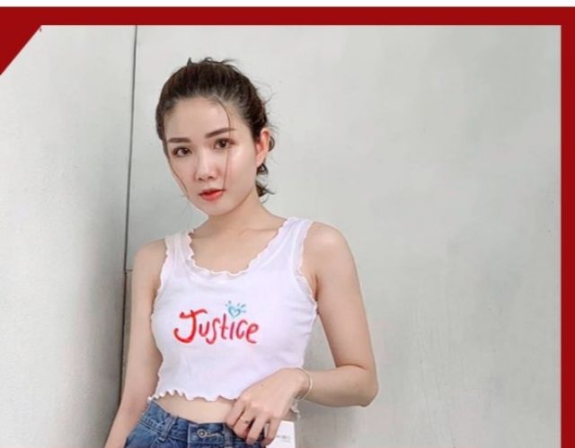 Áo ba lỗ thiêu justce
