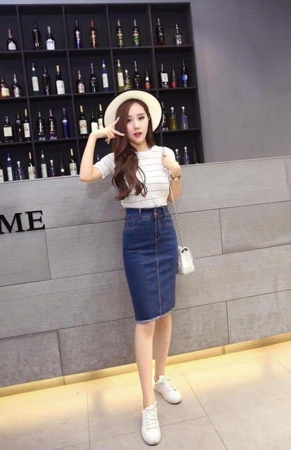 CHÂN VÁY JEAN BÚT CHÌ BIG SIZE Molijean | BigBuy360 - bigbuy360.vn