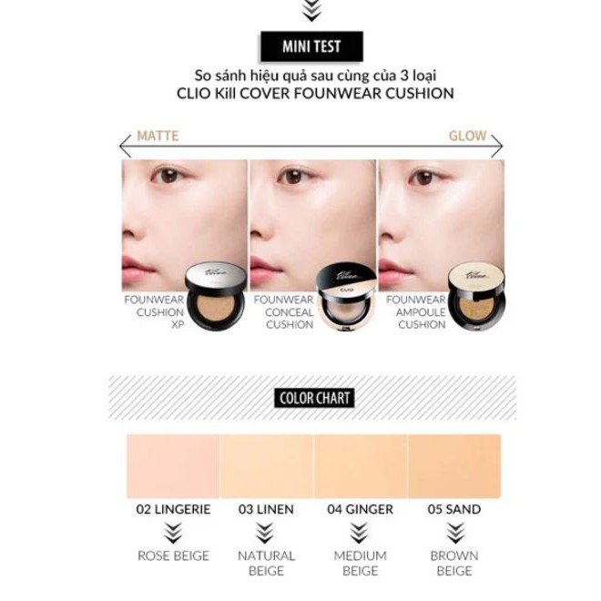 Bộ Phấn Nước Che Phủ Giữ Ẩm Hoàn Hảo Clio Kill Cover Mini Cushion Kit | BigBuy360 - bigbuy360.vn