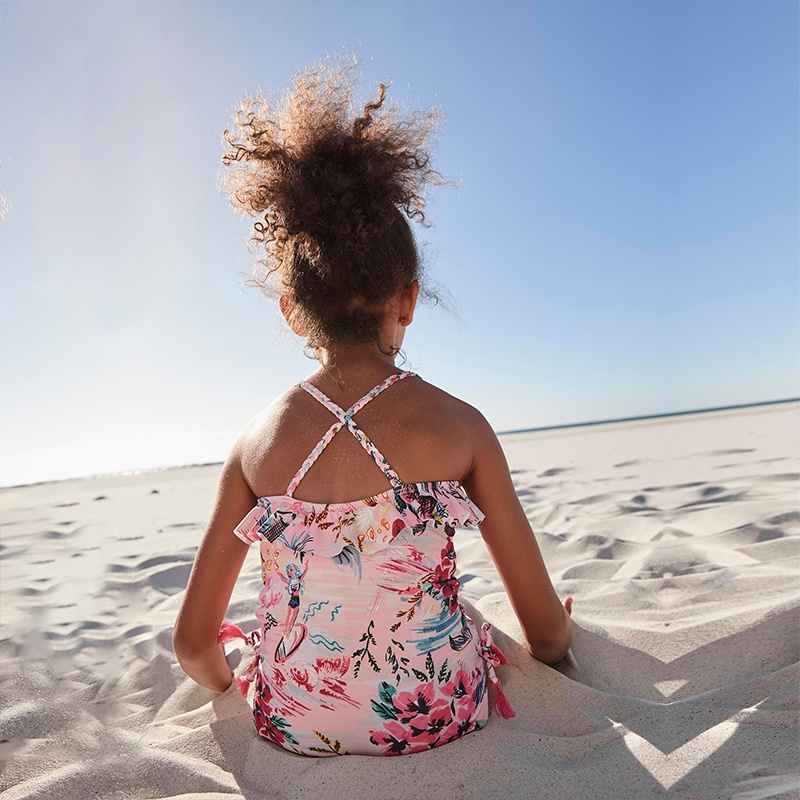 Bộ Đồ Bơi Một Mảnh Hở Lưng Họa Tiết Da Báo Thời Trang Mùa Hè Cho Bé Gái 1-5 Tuổi