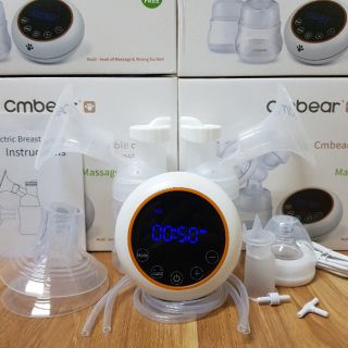 Máy hút sữa đôi Cmbear ZRX-0912 (pin tích điện, màn hình LED, 6 chế độ hút và massage)