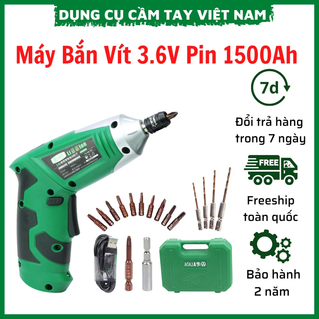 Máy Bắn Vít 3.6V Pin 1500Ah LAOA LA416336, Máy Bắn Vít Cầm Tay Mini Đa Chức Năng