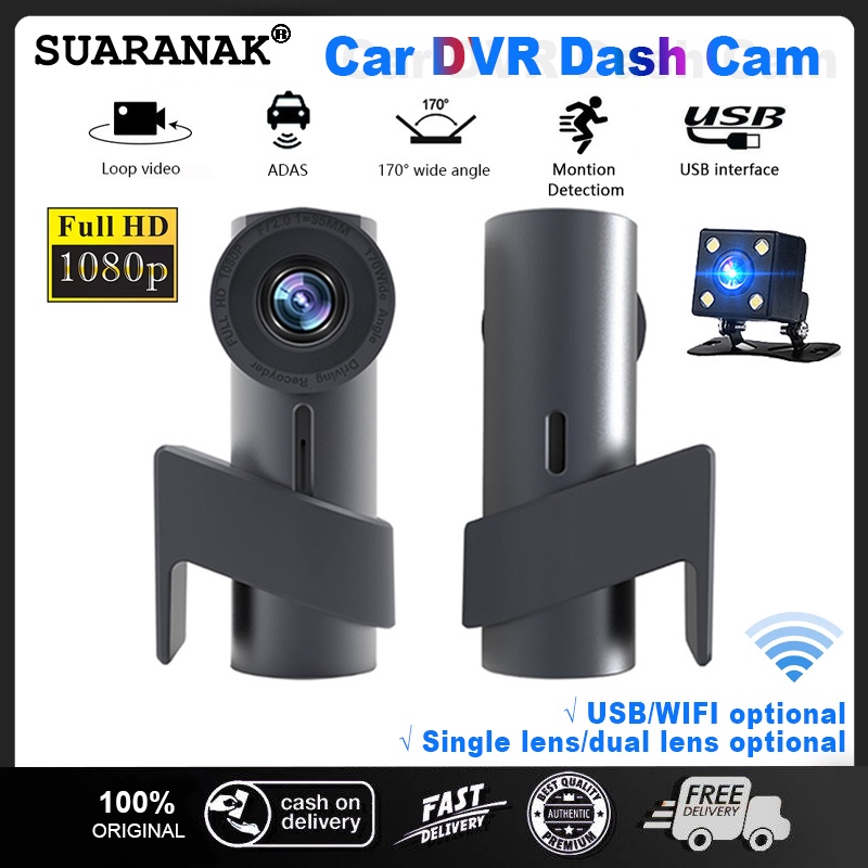Camera Hành Trình DVR USB Wifi Full HD 1080P 360 Cho Xe Hơi° Máy Quay Tầm Nhìn Ban Đêm Cảm Biến G-Sens