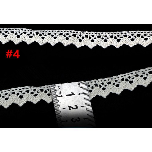 5Yards Cotton Lace Trims Beige Clothing Ribbon