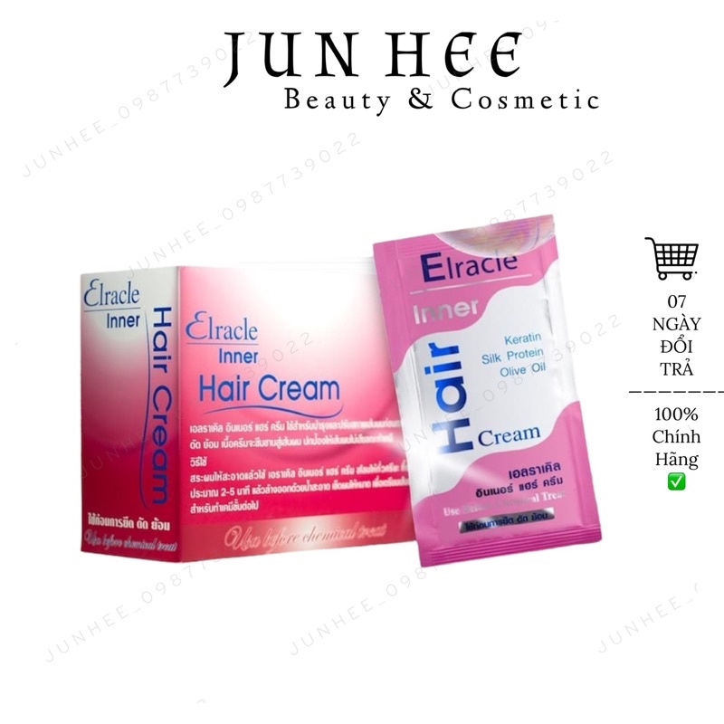 [ JUNHEE AUTH ] Hộp 24 gói ủ tóc Bio Elracle Inner hồng