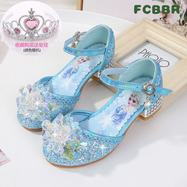 Giày Sandal Cao Gót Phong Cách Công Chúa Elsa Frozen Thời Trang Mùa Hè Mới Dành Cho Bé Gái Fcbbr/2022