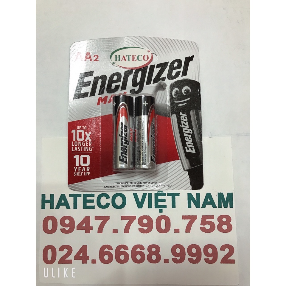 Khuyến mãi Vỉ 2 viên Pin Energizer 2A  Alkaline LR6 (Pin tiểu) -  pin kiềm