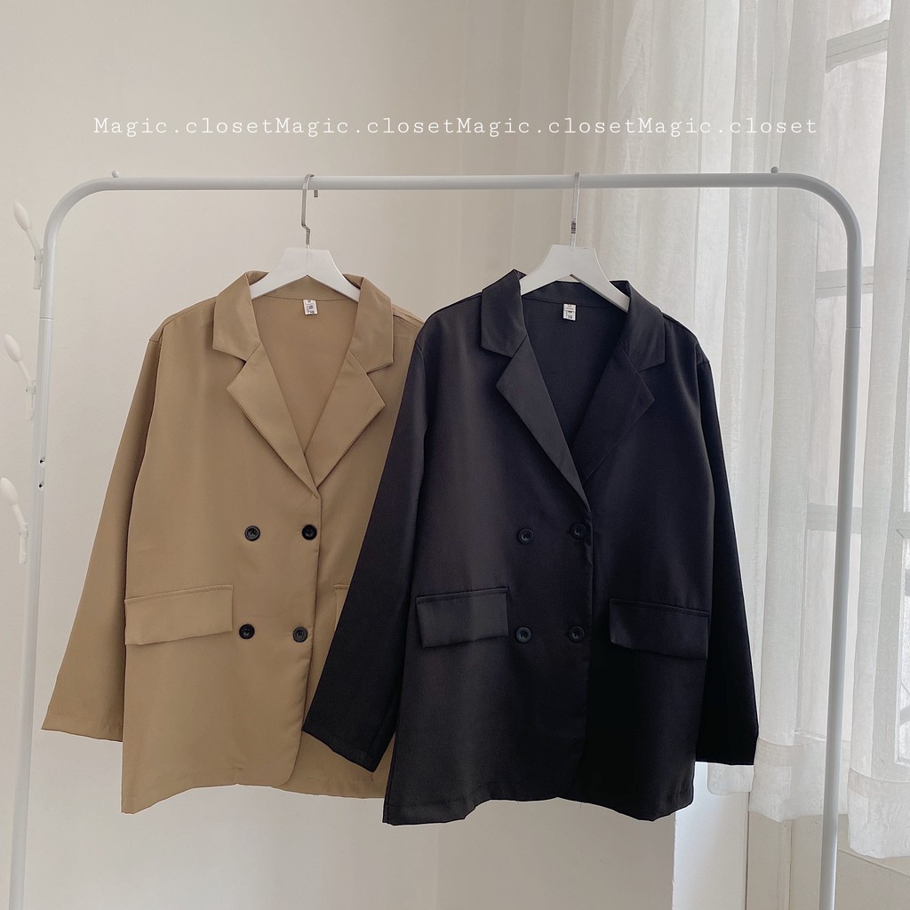 Áo Blazer MAGIC Hàn Quốc Phối Nút  Nữ Ullzang