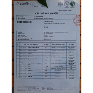 1kg cafe rang mộc The Orginal  100% Robusta