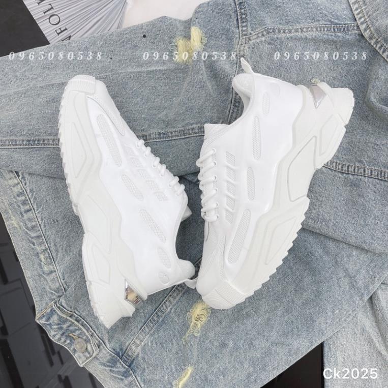 Giày thể thao nam, Giày sneaker nam độn full trắng CK2025 -kh1