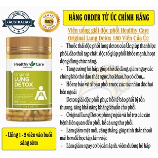 Healthy Care Original Lung Detox 180v - Cai Thien Chuc Nang Phoi