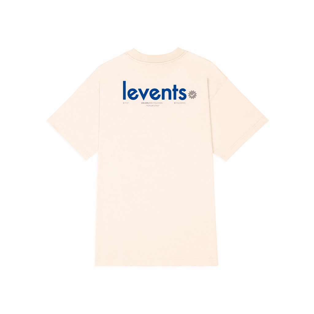 LEVENTS - Áo thun Velvet Popular Logo/ Cream Local Brand Son.saigon
