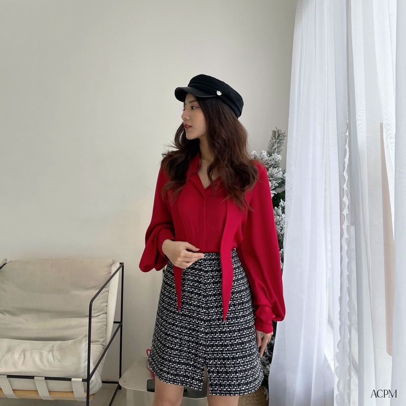 Adley Shirt / Áo sơ mi lụa cổ dây