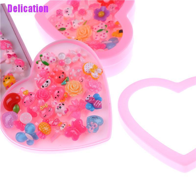 Set 24 / 50 Nhẫn Nhựa Họa Tiết Hoạt Hình Dễ Thương