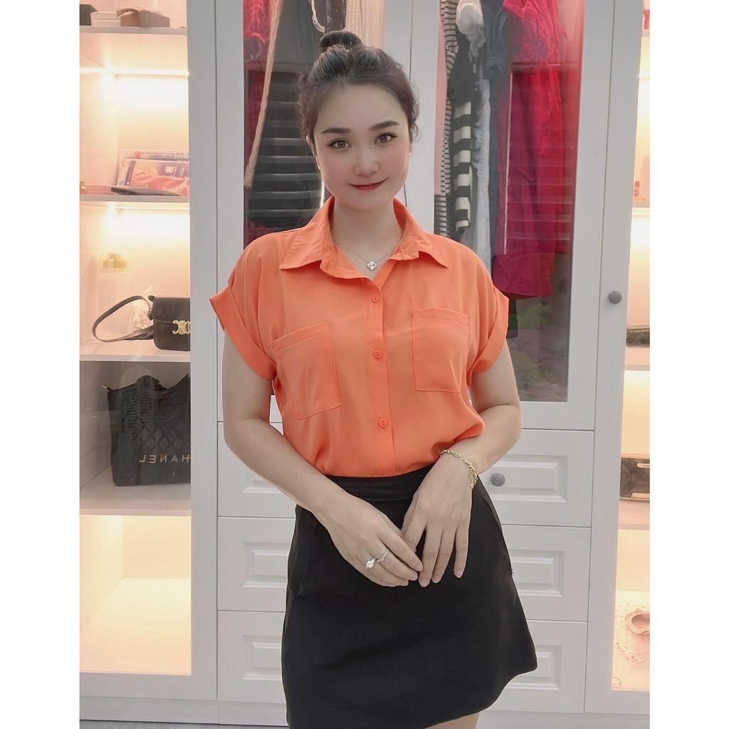 Áo sơ mi tay ngắn tay cánh dơi