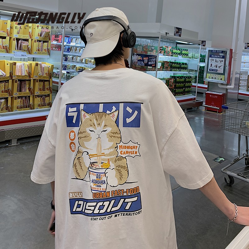ÁO THUN, ÁO PHÔNG TAY LỠ UNISEX FORM RỘNG OVERSIZE NELLY ANIME M696