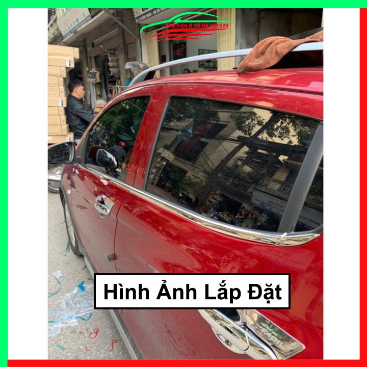 Bộ nẹp viền chân kính cong kính Vinfast Fadil 2019-2023 Inox sáng bóng chuẩn form xe