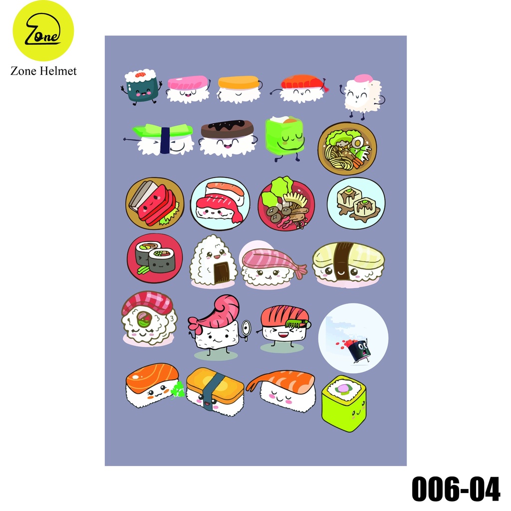 Set A4 Sticker Shusi hình dáng cao cấp