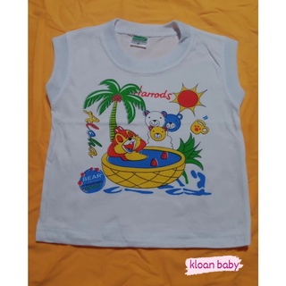 Áo sát nách trắng sơ sinh 100% cotton