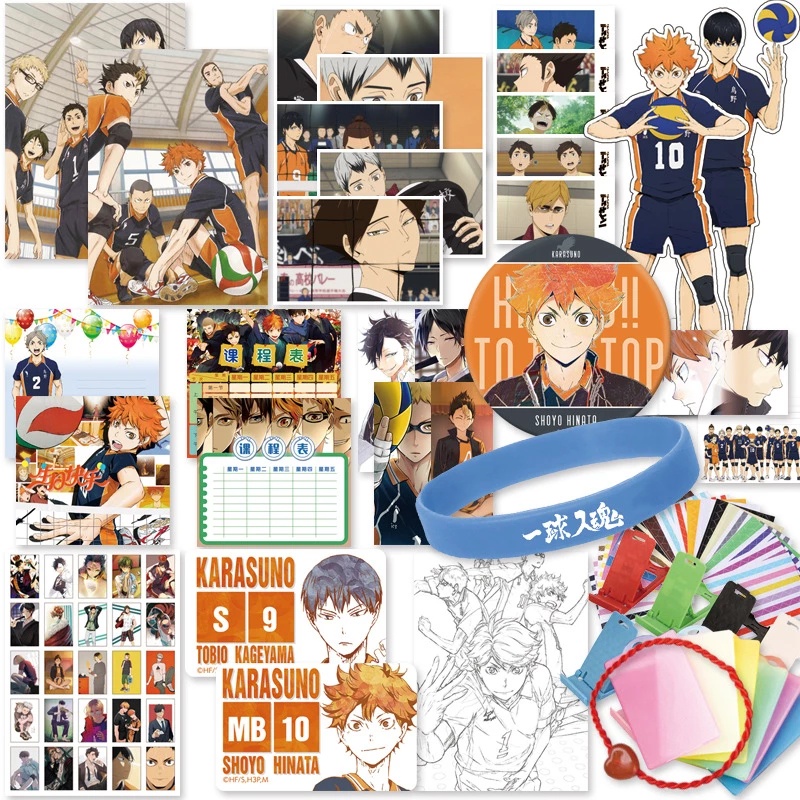 Nhãn dán trang trí họa tiết nhân vật anime Haikyuu dễ thương