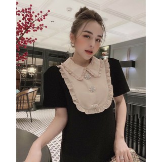 VÁY SUÔNG CỔ BÈO HOA CÀI ĐÁ SIÊU HOT