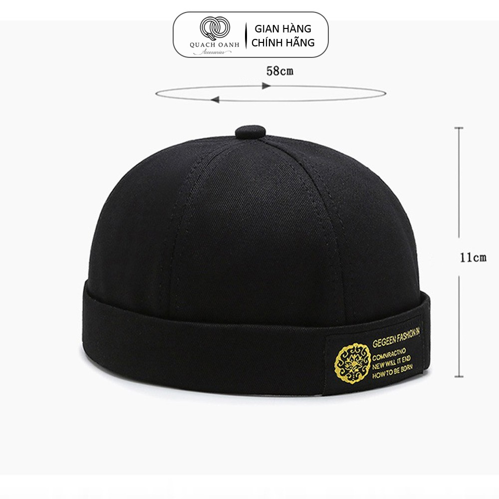 Mũ quả dưa unisex QO ACCESSORIES hip hop đường phố hipster cá tính MU17