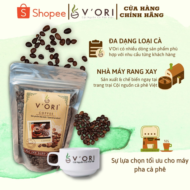 Cà Phê ROBUSTA Rang Xay Nguyên Chất AMA V'Ori ( Pha máy)