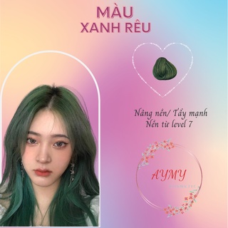 Thuốc nhuộm tóc XANH RÊU đen khói không tẩy tự nhuộm AYMY COSMETIC