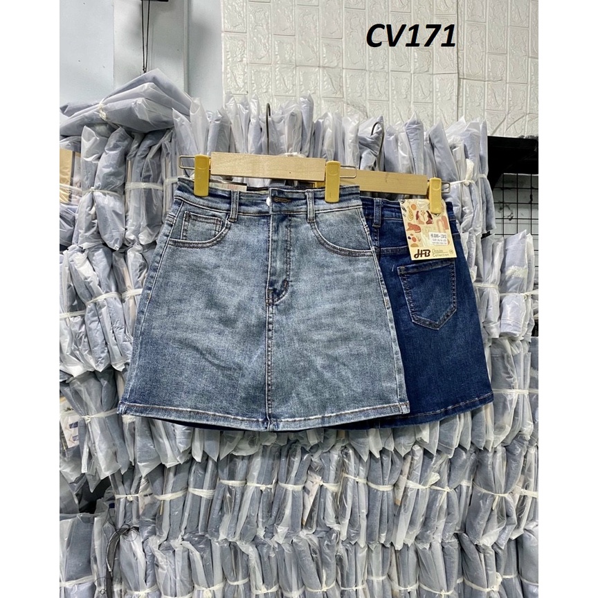 Chân Váy Jeans Co Giãn Có Lót Quần CV171