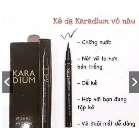 Kẻ Mắt Dạ Karadium Waterproof Brush Liner Black