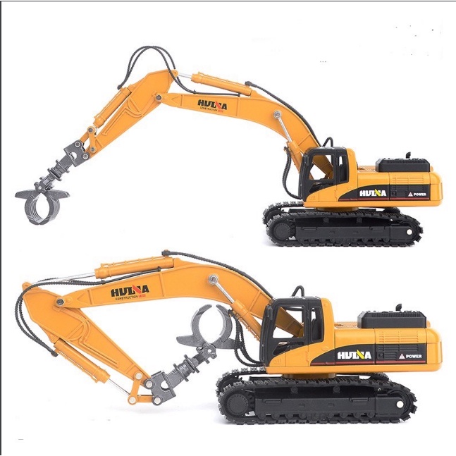 Mô hình xe cẩu đồ chơi xe cạp xe gắp Huina tỉ lệ 1:50
